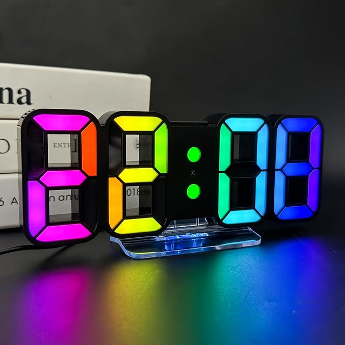 RGB LED Wanduhr mit Farbwechsel