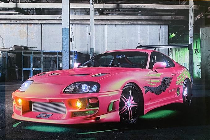 LED Bild ( Pinker Sportwagen)